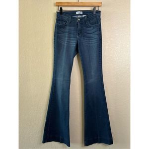 Judy Blue Jeans Womens Size 9/29 Flare Leg Dark Wash Denim USA Made Style 8351